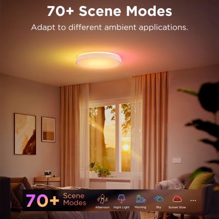 Govee - Plafón LED RGBIC regulable LED/49W/230V 2700-6500K Wi-Fi