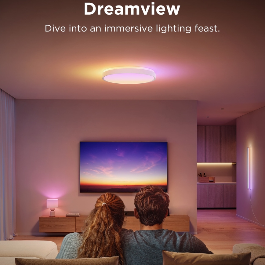 Govee - Plafón LED RGBIC regulable LED/49W/230V 2700-6500K Wi-Fi