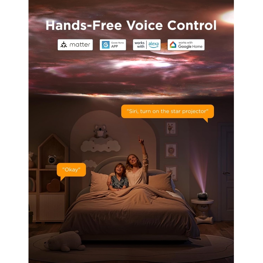Govee - Proyector de luz Galaxy 2 Pro Matter con altavoz Wi‑Fi