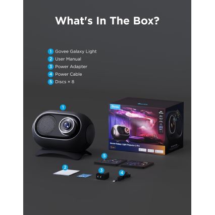 Govee - Proyector de luz Galaxy 2 Pro Matter con altavoz Wi‑Fi