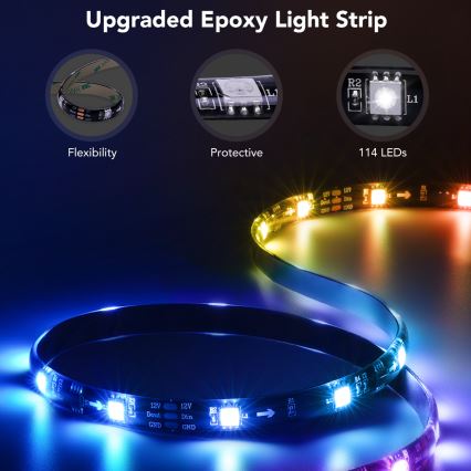 Govee - Retroiluminación LED inteligente RGBIC para TV de 40 a 50 Wi-Fi