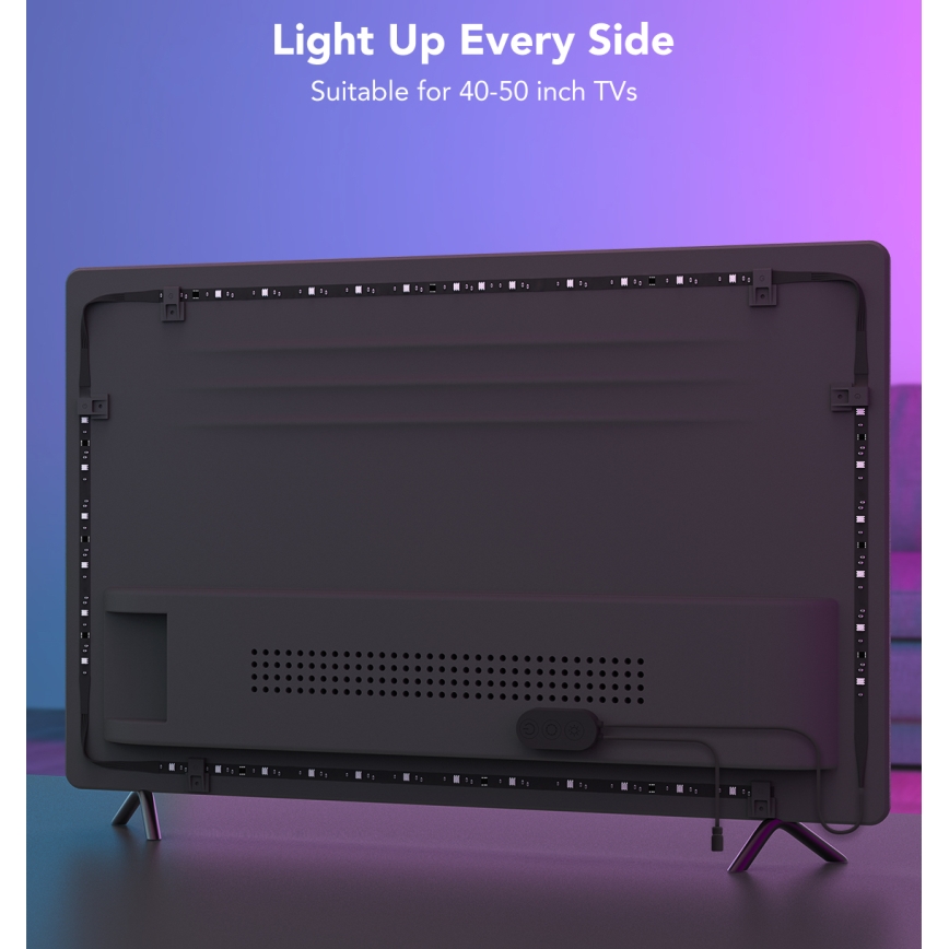 Govee - Retroiluminación LED inteligente RGBIC para TV de 40 a 50 Wi-Fi