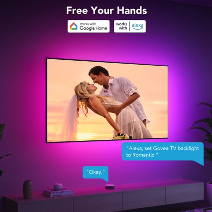 Govee - Retroiluminación LED SMART RGBIC para TV de 55-65 con Wi-Fi