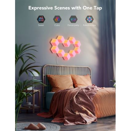 Govee - SET 10x Lámpara LED Glide Hexa Pro LED Inteligente RGBIC Wi-Fi