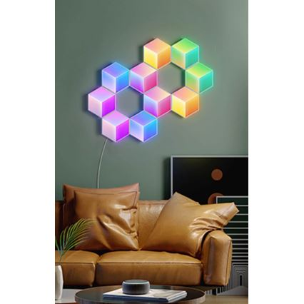 Govee - SET 10x Lámpara LED Glide Hexa Pro LED Inteligente RGBIC Wi-Fi