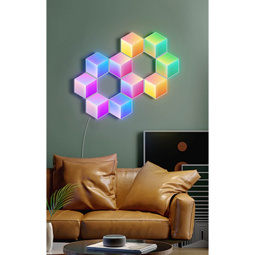 Govee - SET 10x Lámpara LED Glide Hexa Pro LED Inteligente RGBIC Wi-Fi