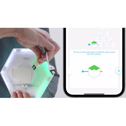 Govee - SET 10x Lámpara LED Glide Hexa Pro LED Inteligente RGBIC Wi-Fi