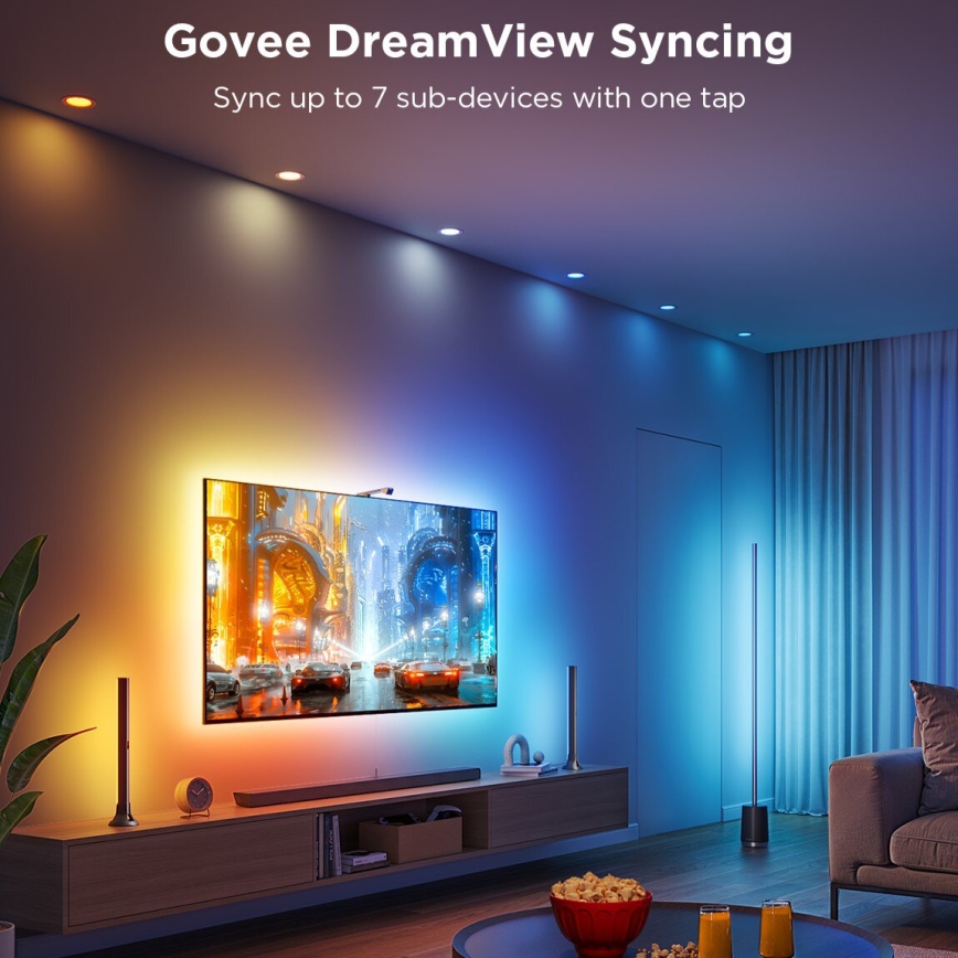 Govee - SET 2x Iluminación trasera TV 55-65" Iluminación LED SMART RGBICW Wi-Fi