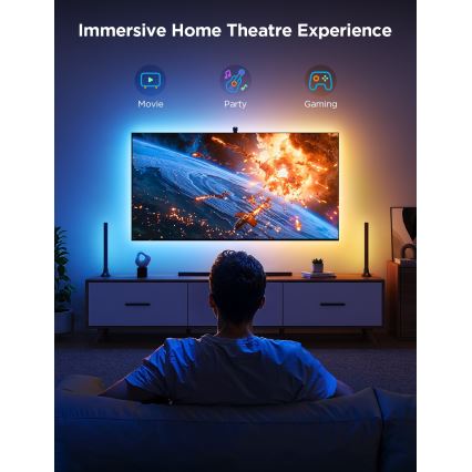 Govee - SET 2x Iluminación trasera TV 55-65" Iluminación LED SMART RGBICW Wi-Fi