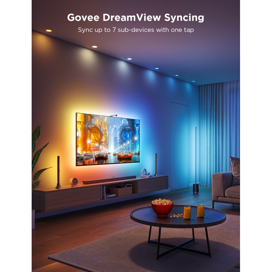 Govee - SET 2x Iluminación trasera TV 55-65" Iluminación LED SMART RGBICW Wi-Fi