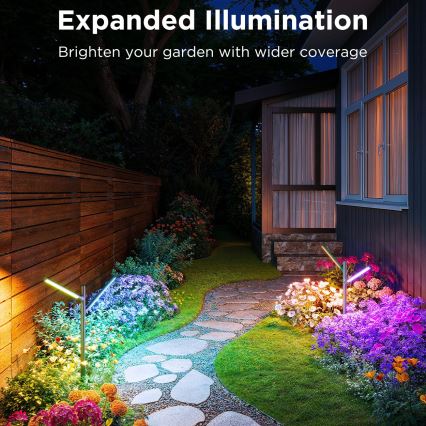Govee - SET 2x LED RGBICWW Lámpara exterior regulable LED/18W/230V IP66 2700-6500K Wi-Fi