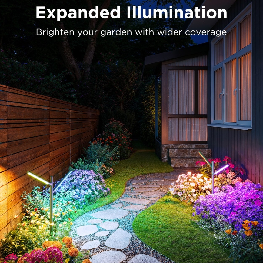 Govee - SET 2x LED RGBICWW Lámpara exterior regulable LED/18W/230V IP66 2700-6500K Wi-Fi