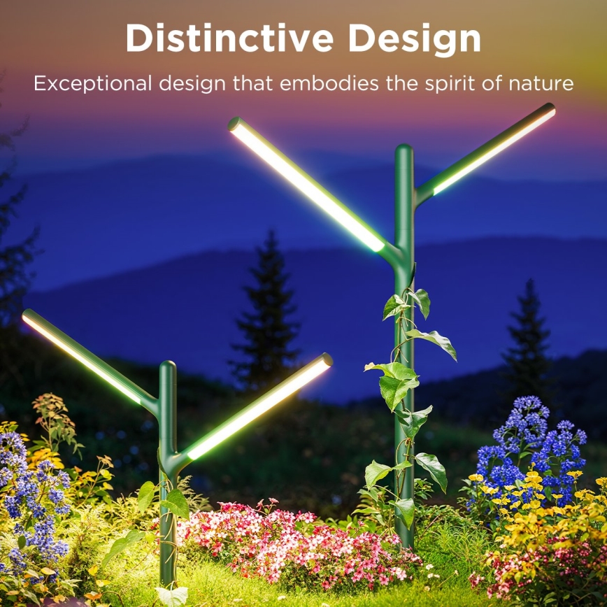 Govee - SET 2x LED RGBICWW Lámpara exterior regulable LED/18W/230V IP66 2700-6500K Wi-Fi
