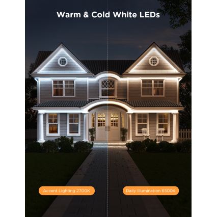 Govee - Tira LED exterior PRO SMART RGBICWW 10m Wi-Fi IP65