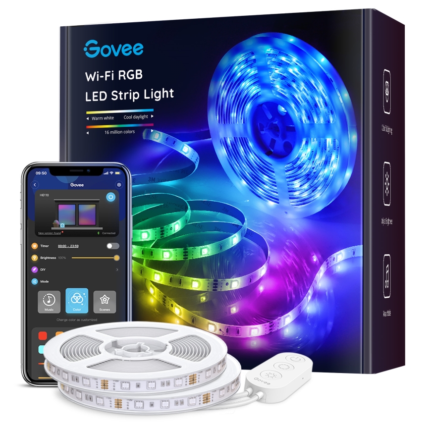 Govee - Tira LED RGB regulable inteligente LED/36W/24V 10m Wi-Fi