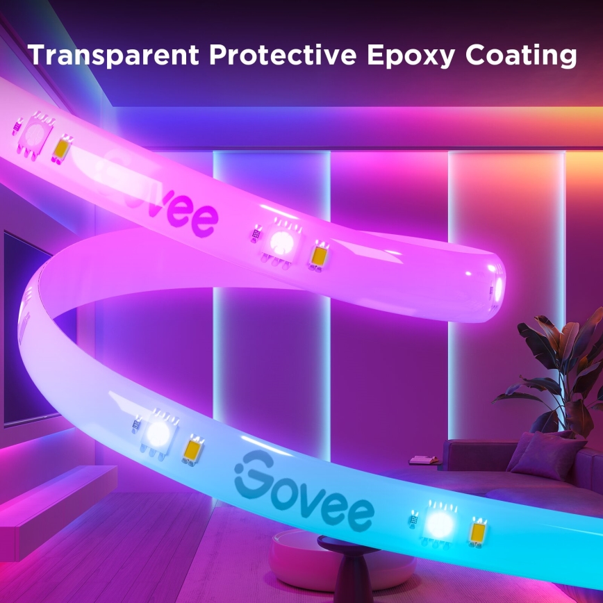 Govee - Tira LED SMART PRO RGBICW Wi-Fi 10m MATTER - extra duradera