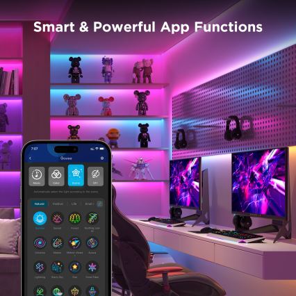Govee - Tira LED SMART PRO RGBICW Wi-Fi 10m MATTER - extra duradera