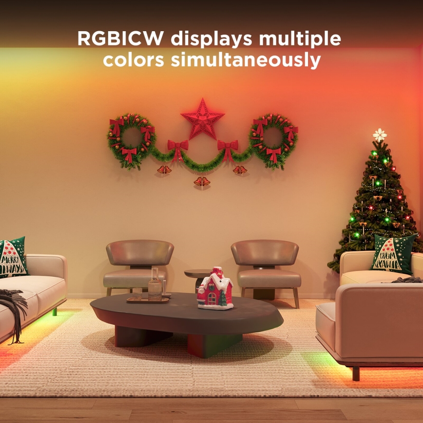 Govee - Tira LED SMART PRO RGBICW Wi-Fi 10m MATTER - extra duradera