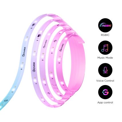 Govee - Tira LED SMART PRO RGBICW Wi-Fi 10m MATTER - extra duradera