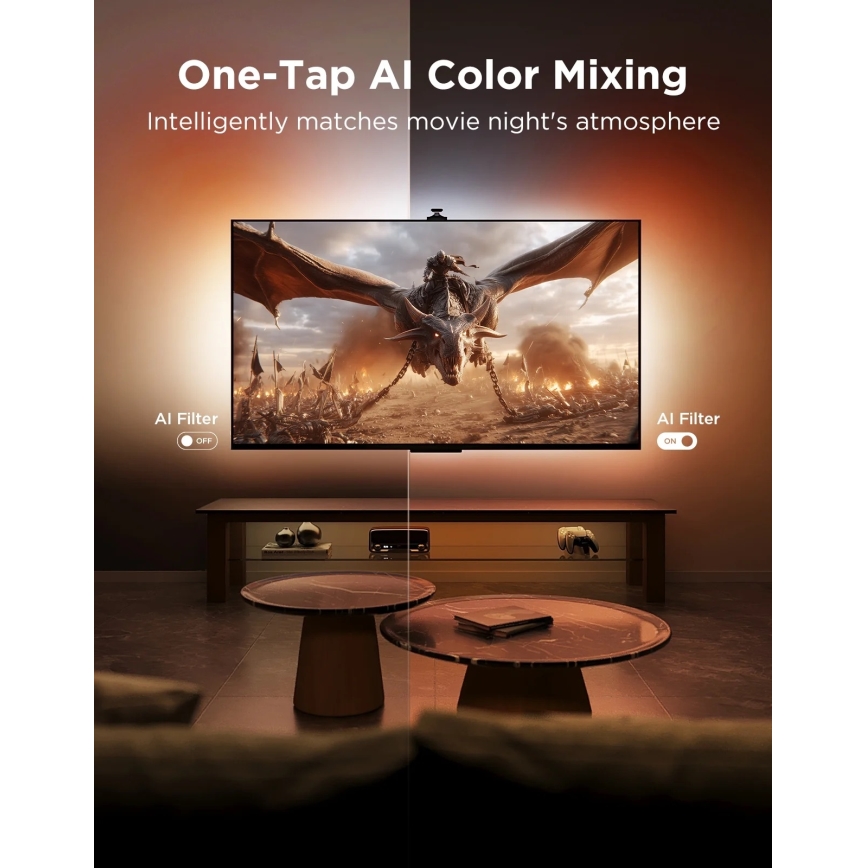 Govee - TV Backlight 3 Pro 55-65 Iluminación LED trasera inteligente RGBIC Wi-Fi