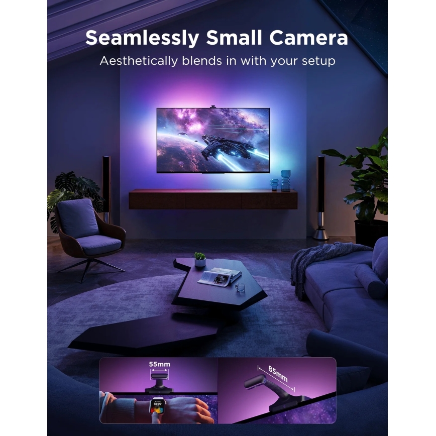 Govee - TV Backlight 3 Pro 75-85 Retroiluminación para TV LED inteligente RGBIC con Wi-Fi