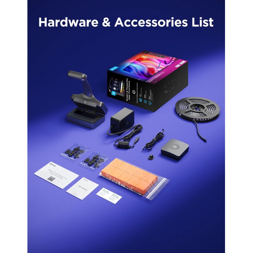 Govee - TV Backlight 3 Pro 75-85 Retroiluminación para TV LED inteligente RGBIC con Wi-Fi