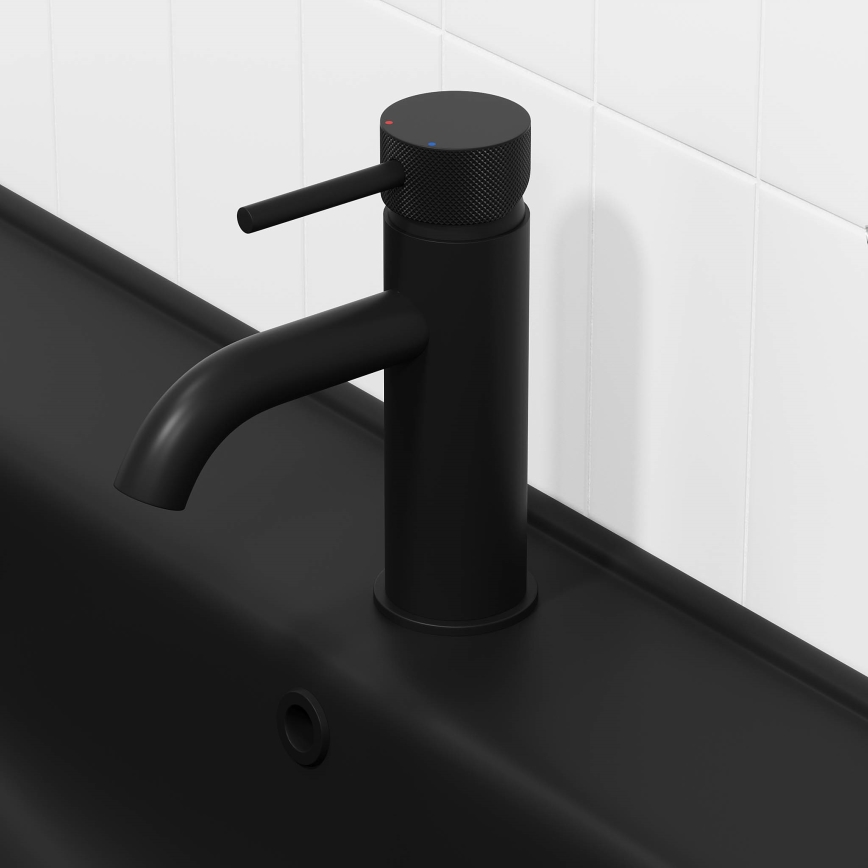 Grifo de lavabo ANHOLT 15,6 cm, negro mate