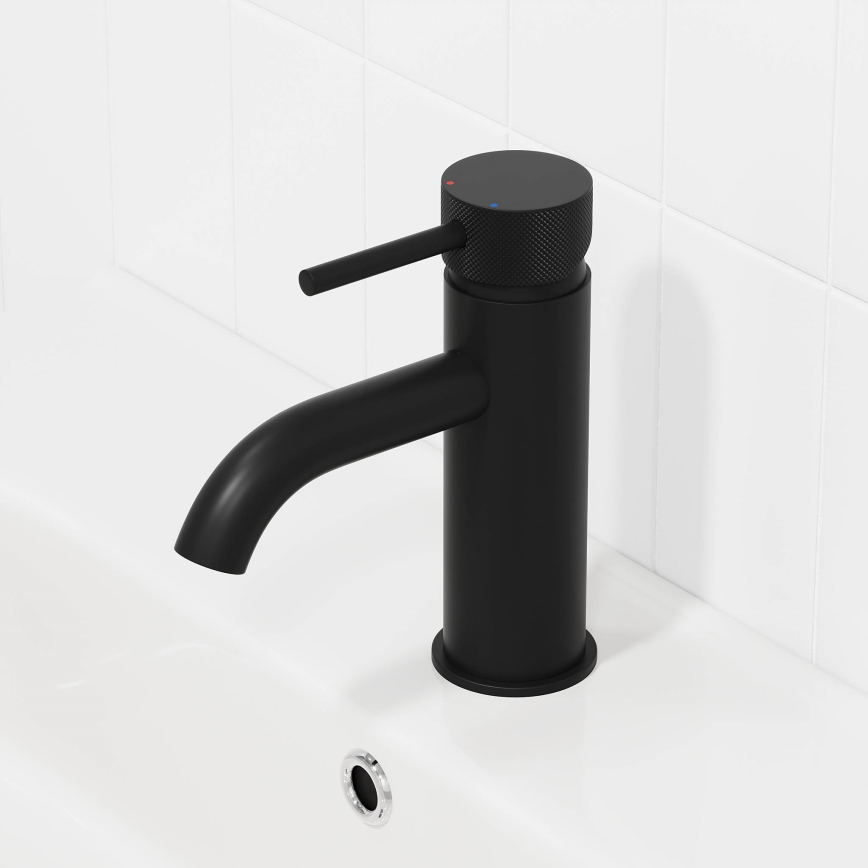 Grifo de lavabo ANHOLT 15,6 cm, negro mate