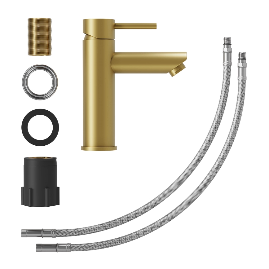 Grifo de lavabo RINGSTED 17,8 cm, latón cepillado