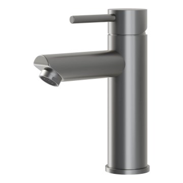 Grifo para lavabo RINGSTED 17,8 cm, gris con recubrimiento en polvo
