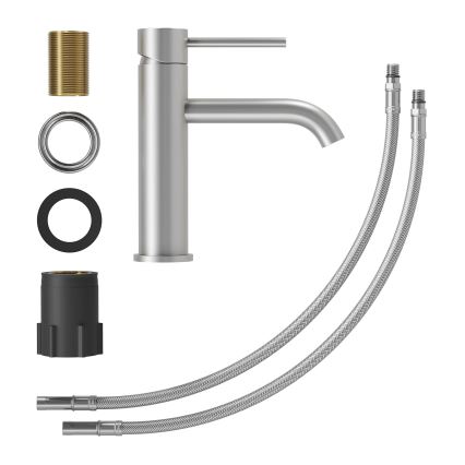 Grifo para lavabo SOVANG 18,3 cm acero inoxidable cepillado