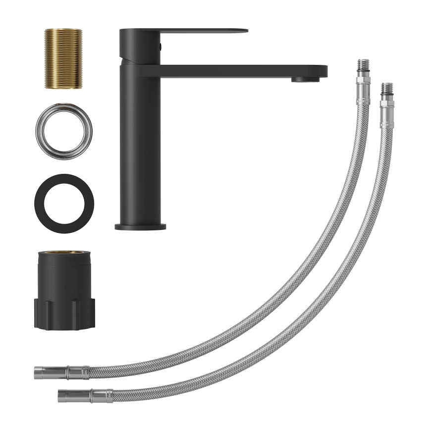 Grifo para lavabo TARNBY 17,3 cm negro mate