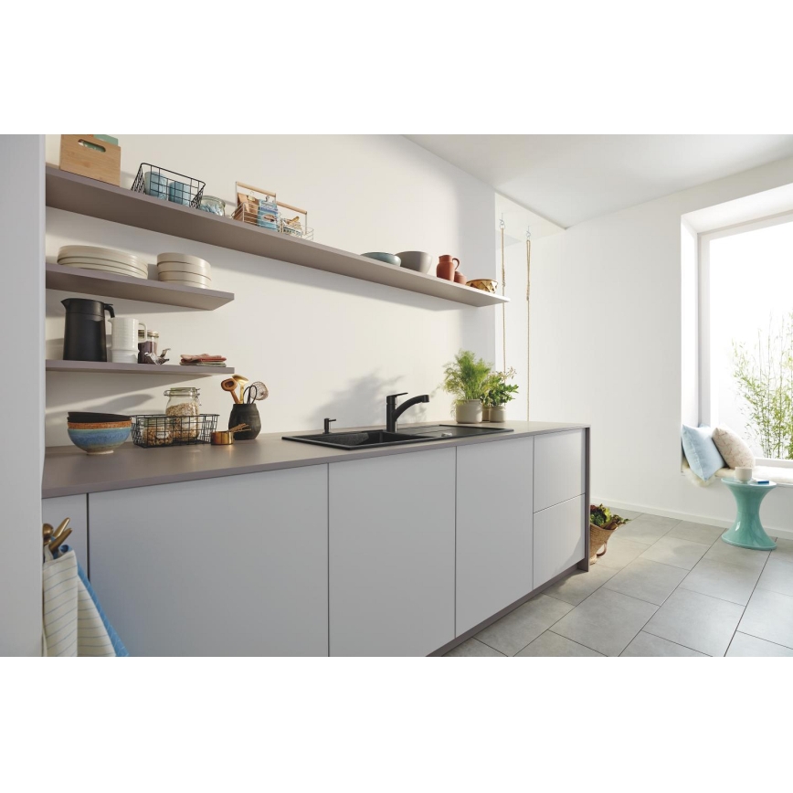 GROHE 1021652430 - Dispensador de jabón líquido CONTEMPORARY 500 ml negro