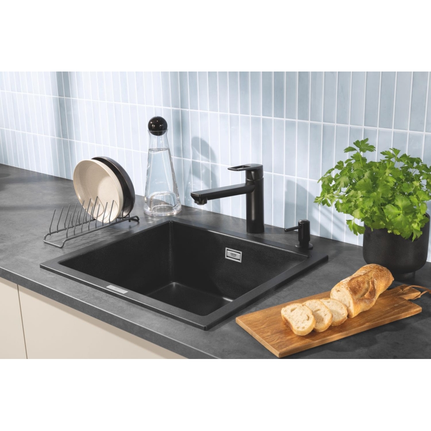 GROHE 1021652430 - Dispensador de jabón líquido CONTEMPORARY 500 ml negro