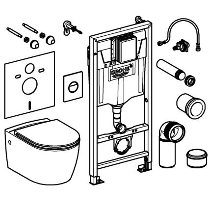GROHE 103846SH00 - Juego 5 en 1 SOLIDO 1,13 m cerámica/blanco