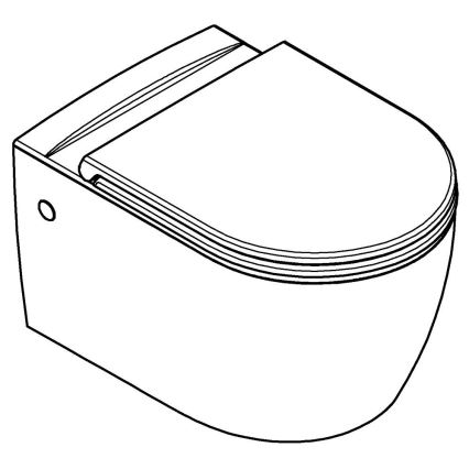 GROHE 103848SH00 - Inodoro suspendido START ROUND de cerámica, 368 × 543 mm, blanco duradero