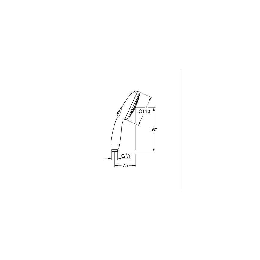 GROHE 1053152431 - Ducha de mano VITALIO START 110 600 mm negra
