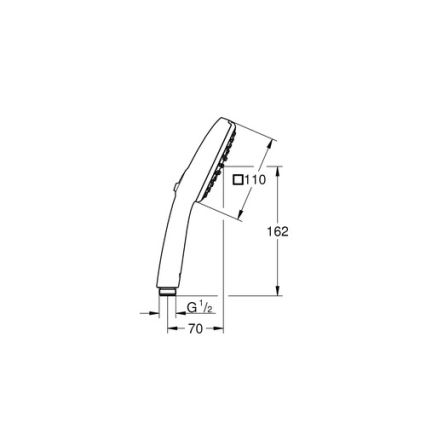 GROHE 1053162431 - Ducha de mano VITALIO COMFORT 110 600 mm negra
