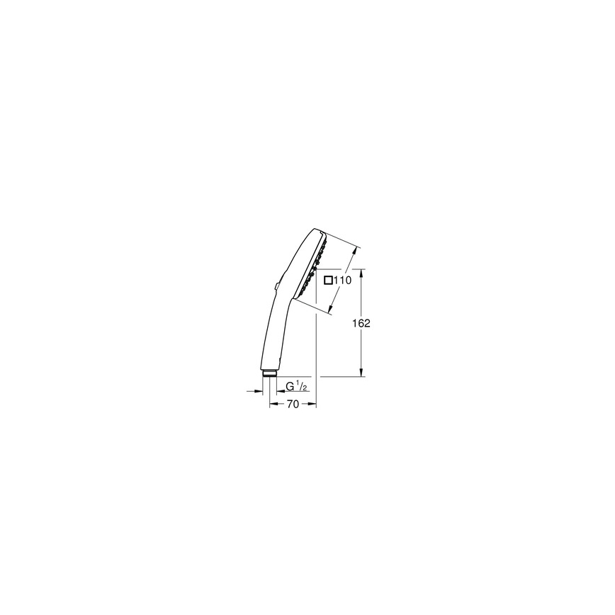 GROHE 1053162431 - Ducha de mano VITALIO COMFORT 110 600 mm negra