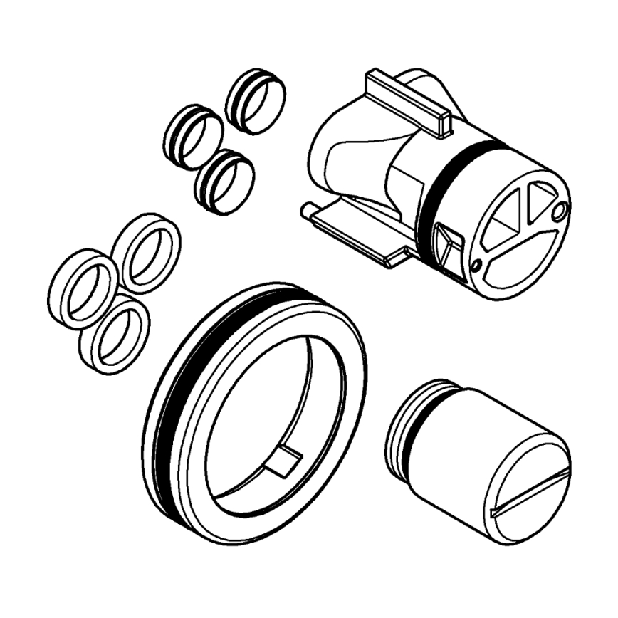 GROHE 12701001 - Adaptador para grifos estáticos, cromo brillante
