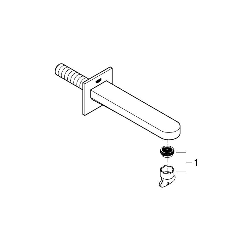 GROHE 13404003 - Desagüe para bañera PLUS 168 mm cromo brillante