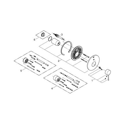 GROHE 19285001 - Grifo de bañera para instalación empotrada ESSENCE, cromo brillante