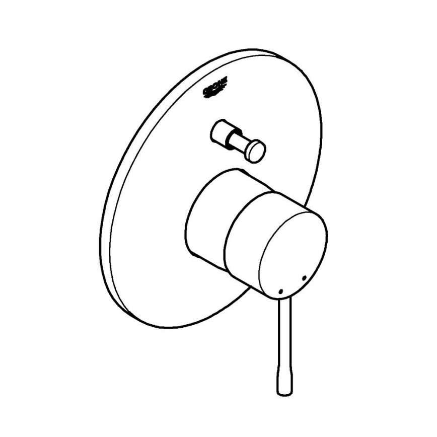 GROHE 19285001 - Grifo de bañera para instalación empotrada ESSENCE, cromo brillante