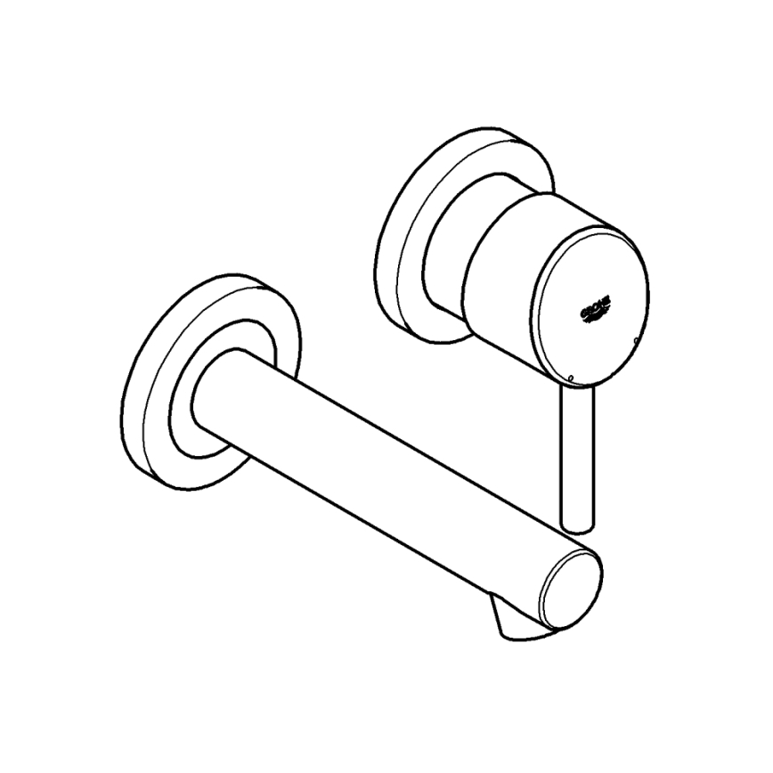 GROHE 19575001 - Grifo de lavabo de dos orificios CONCETTO 147 mm cromo brillante