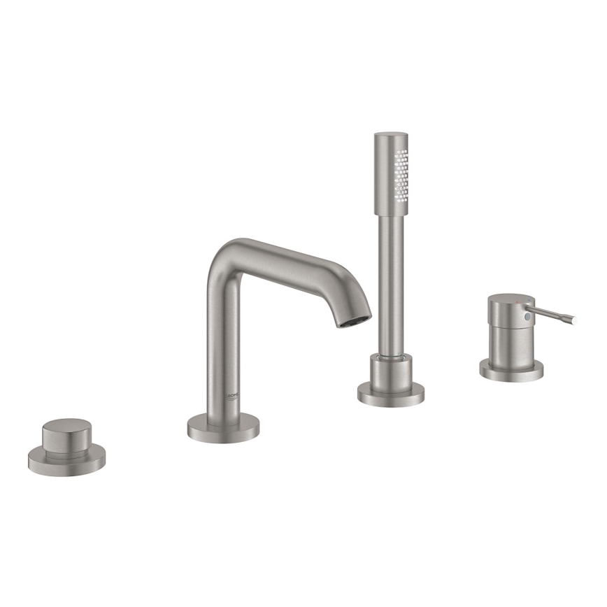 GROHE 19578DC1 - Conjunto para bañera de cuatro orificios ESSENCE en acero inoxidable