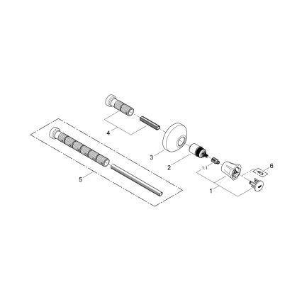 GROHE 19808001 - Conjunto exterior para válvula empotrada COSTA L, cromo brillante