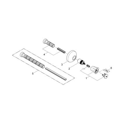 GROHE 19809001 - Tapa superior para válvula empotrada COSTA L, acabado cromo brillante