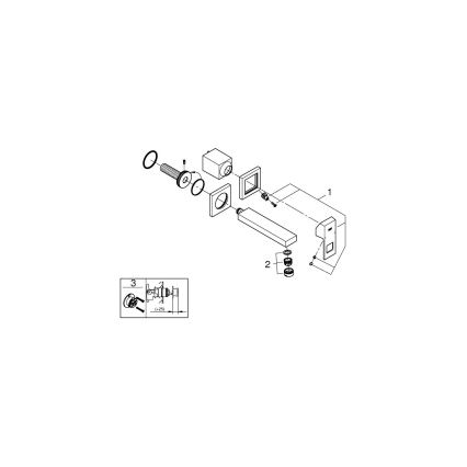 GROHE 19895000 - Grifo de lavabo de dos orificios EUROCUBE 171 mm cromo brillante
