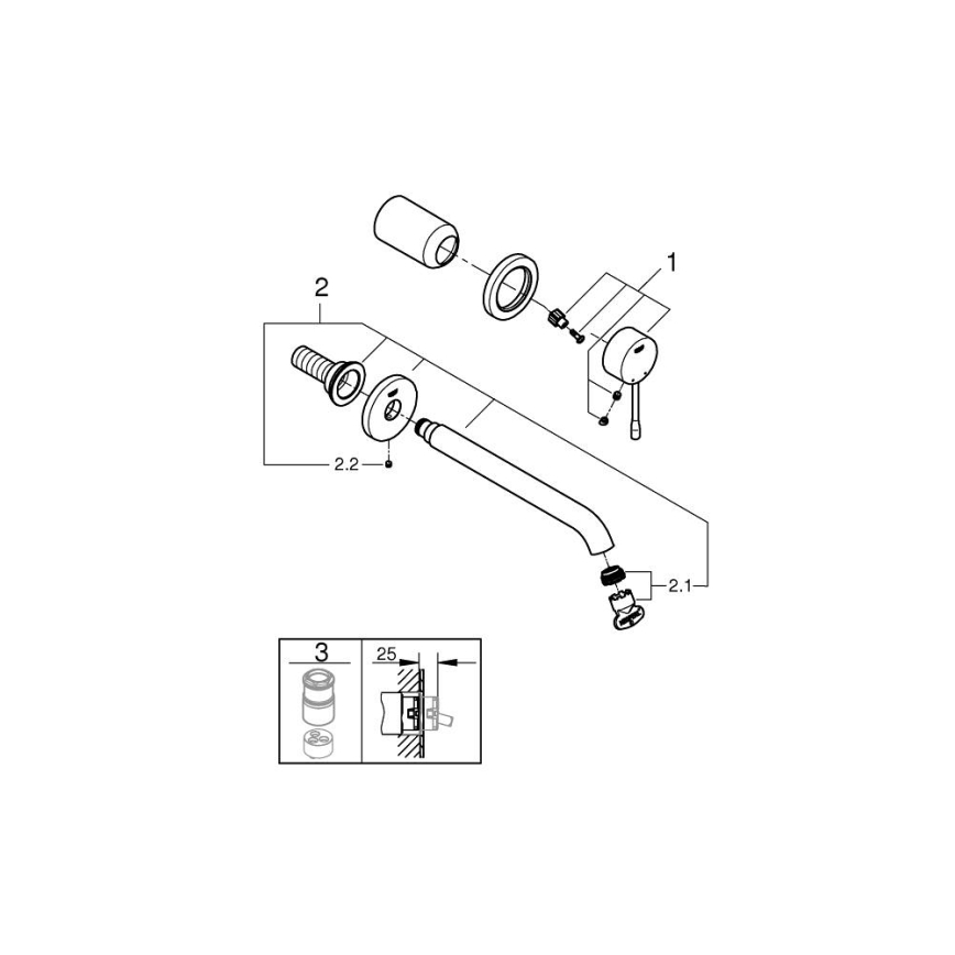 GROHE 19967GN1 - Grifo para lavabo ESSENCE 230 mm, acabado dorado