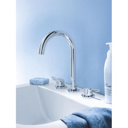 GROHE 20216001 - Grifo de lavabo de tres orificios CONCETTO DN 15, tamaño L, acabado cromado